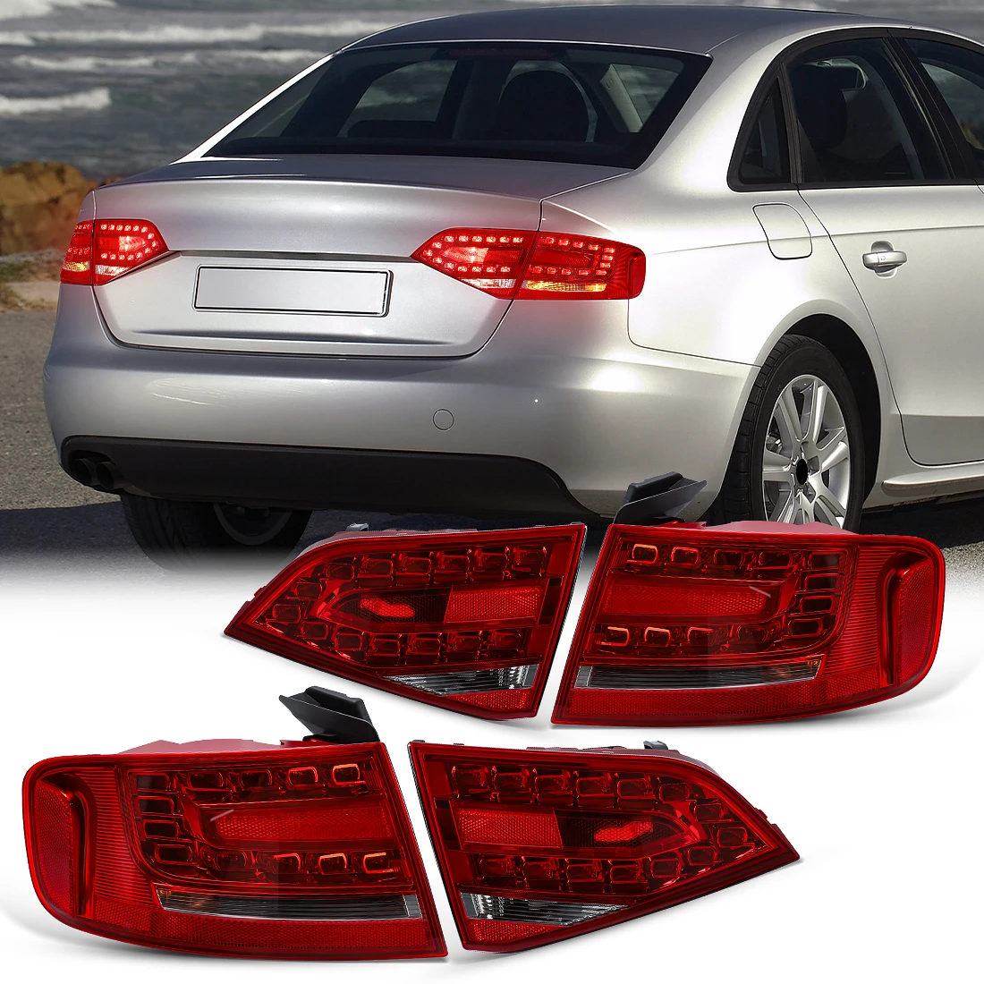 Rear Turn Signal Lamp For Audi A4 B8 2008 2009 2010-2012 Led Tail Light Stop Brake Lights Car Accessories 8K5945095B 8K5945096B
Rear Turn Signal Lamp For Audi A4 B8 2008 2009 2010-2012 Led Tail Light Stop Brake Lights Car Accessories 8K5945095B 8K5945096B