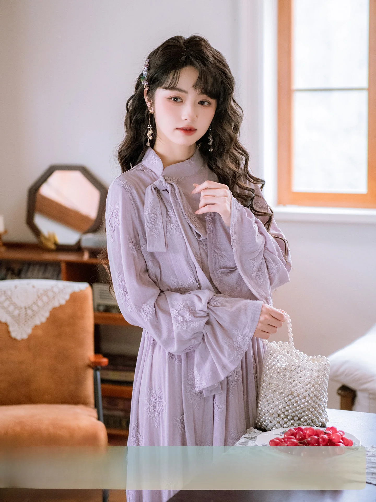 South Wind Valley Mist Praise Three Dimensional Floral Embroidery National Style Women's Early Spring Light Knitted Long Dress
South Wind Valley Mist Praise Three Dimensional Floral Embroidery National Style Women's Early Spring Light Knitted Long Dress