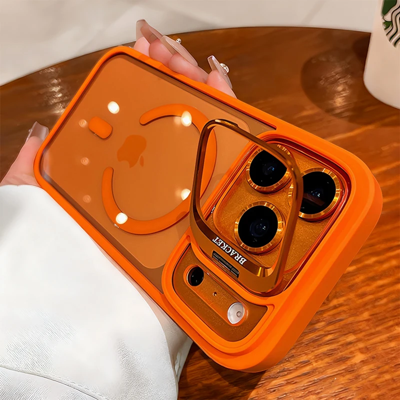 Luxury Matte Translucent Armor Shockproof For Magsafe Bracket Case For iPhone 16 15 14 13 12 11 17 Pro Max Wireless Charge Cover
Luxury Matte Translucent Armor Shockproof For Magsafe Bracket Case For iPhone 16 15 14 13 12 11 17 Pro Max Wireless Charge Cover