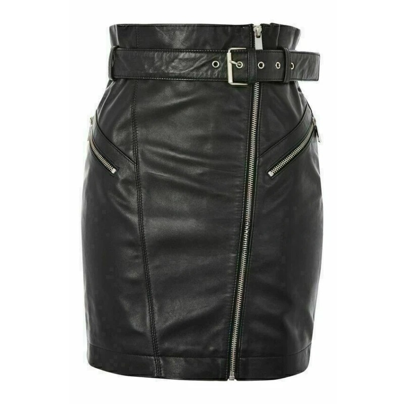 Sexy Women's Leather Sheepskin Leather Skirt with Black Design Belt Skirt Fashionable Trend
Sexy Women's Leather Sheepskin Leather Skirt with Black Design Belt Skirt Fashionable Trend