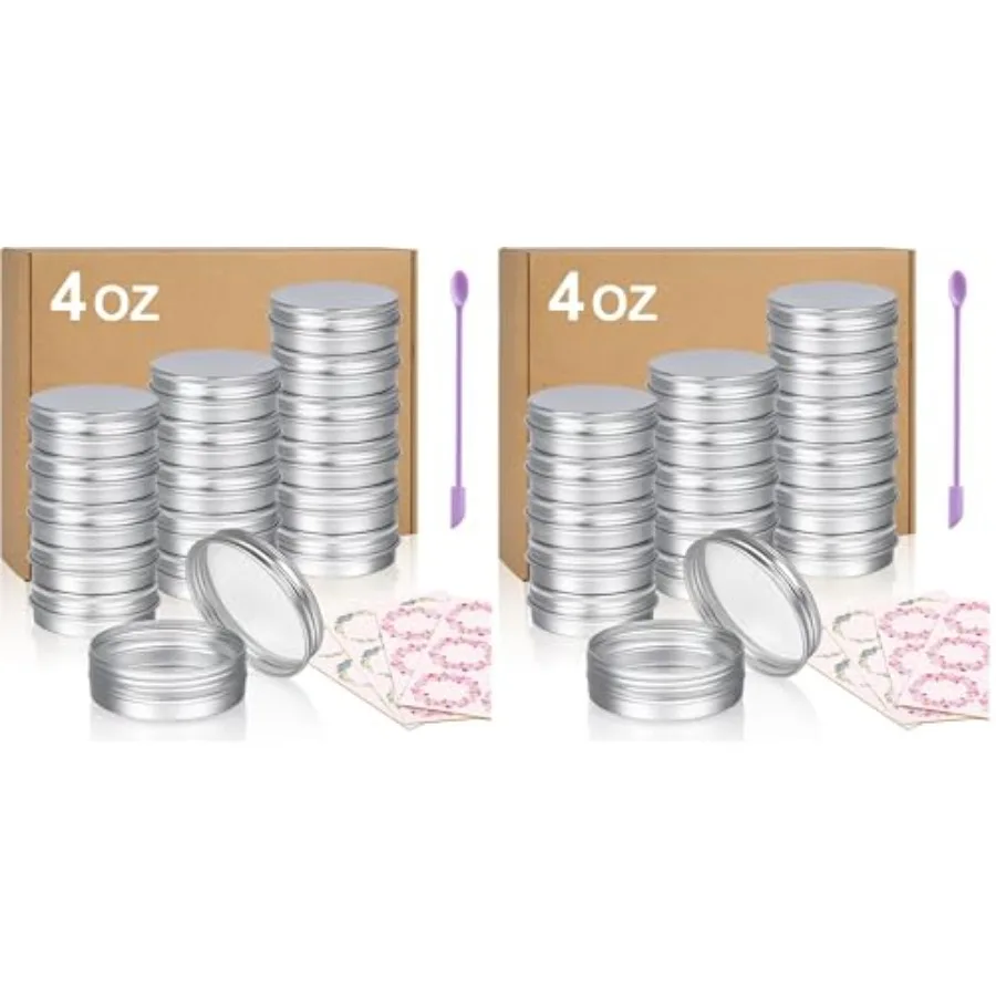 Aluminum Tin Cans 24pcs 4 OZ Metal Round Tins Containers with 4pcs Stickers and A Double-ended Scraper Set for Candles Making a
Aluminum Tin Cans 24pcs 4 OZ Metal Round Tins Containers with 4pcs Stickers and A Double-ended Scraper Set for Candles Making a