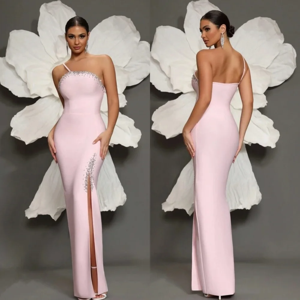 Customized Jersey Rhinestone Formal Evening Spaghetti Strap Sheath Long Dresses Bespoke Occasion Party Gown Elegant Sparkle
Customized Jersey Rhinestone Formal Evening Spaghetti Strap Sheath Long Dresses Bespoke Occasion Party Gown Elegant Sparkle