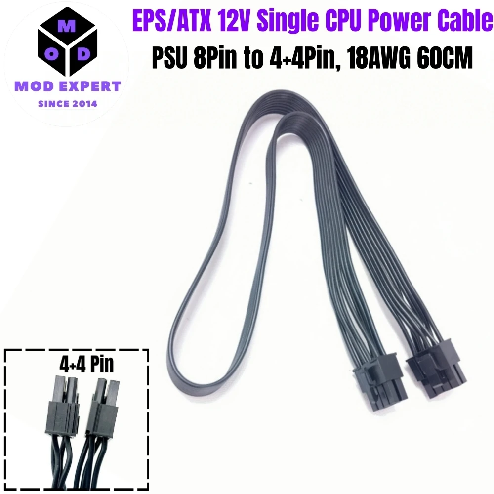 CPU Power Cable 60CM 18AWG 8Pin to 4+4Pin EPS/ATX12V Cable for Corsair HX1200, HX1050, HX1000, HX850, HX750, HX650 Modular Power
CPU Power Cable 60CM 18AWG 8Pin to 4+4Pin EPS/ATX12V Cable for Corsair HX1200, HX1050, HX1000, HX850, HX750, HX650 Modular Power