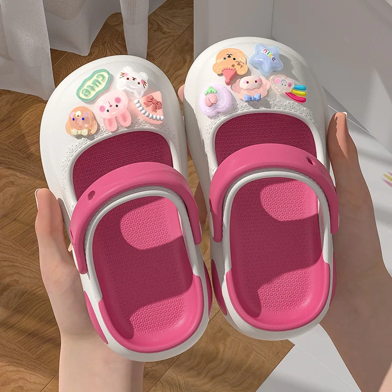 2026 Cute Rainbow Color Kids Garden Clogs Thick Sole Anti-slip Outdoor Sandals Summer Little Girls Charm Decor Shoes Beach Shoes
2026 Cute Rainbow Color Kids Garden Clogs Thick Sole Anti-slip Outdoor Sandals Summer Little Girls Charm Decor Shoes Beach Shoes