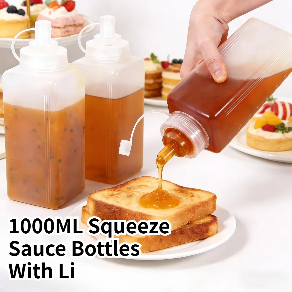 1000ML Squeeze Sauce Bottle and Lid Large Caliber Plastic Squeeze Jam Bottle Condiment Dispenser Kitchen Dustproof Seasoning Jar
1000ML Squeeze Sauce Bottle and Lid Large Caliber Plastic Squeeze Jam Bottle Condiment Dispenser Kitchen Dustproof Seasoning Jar