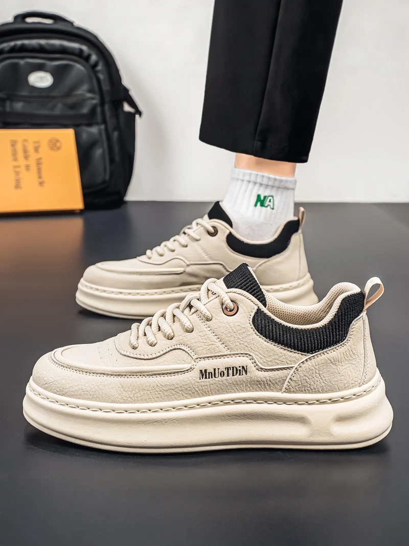 Men's Fashionable Low-Top Sports Shoes Thick Bottom Casual Loafers Breathable Leather Upgraded Spring Summer New Arrival
Men's Fashionable Low-Top Sports Shoes Thick Bottom Casual Loafers Breathable Leather Upgraded Spring Summer New Arrival