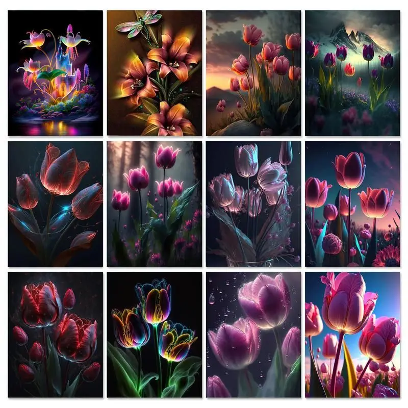 GATYZTORY Oil Painting By Numbers With Frame Night Flower Handiwork Coloring On Numbers For Adults Diy Gift Picture Paint Wall D
GATYZTORY Oil Painting By Numbers With Frame Night Flower Handiwork Coloring On Numbers For Adults Diy Gift Picture Paint Wall D