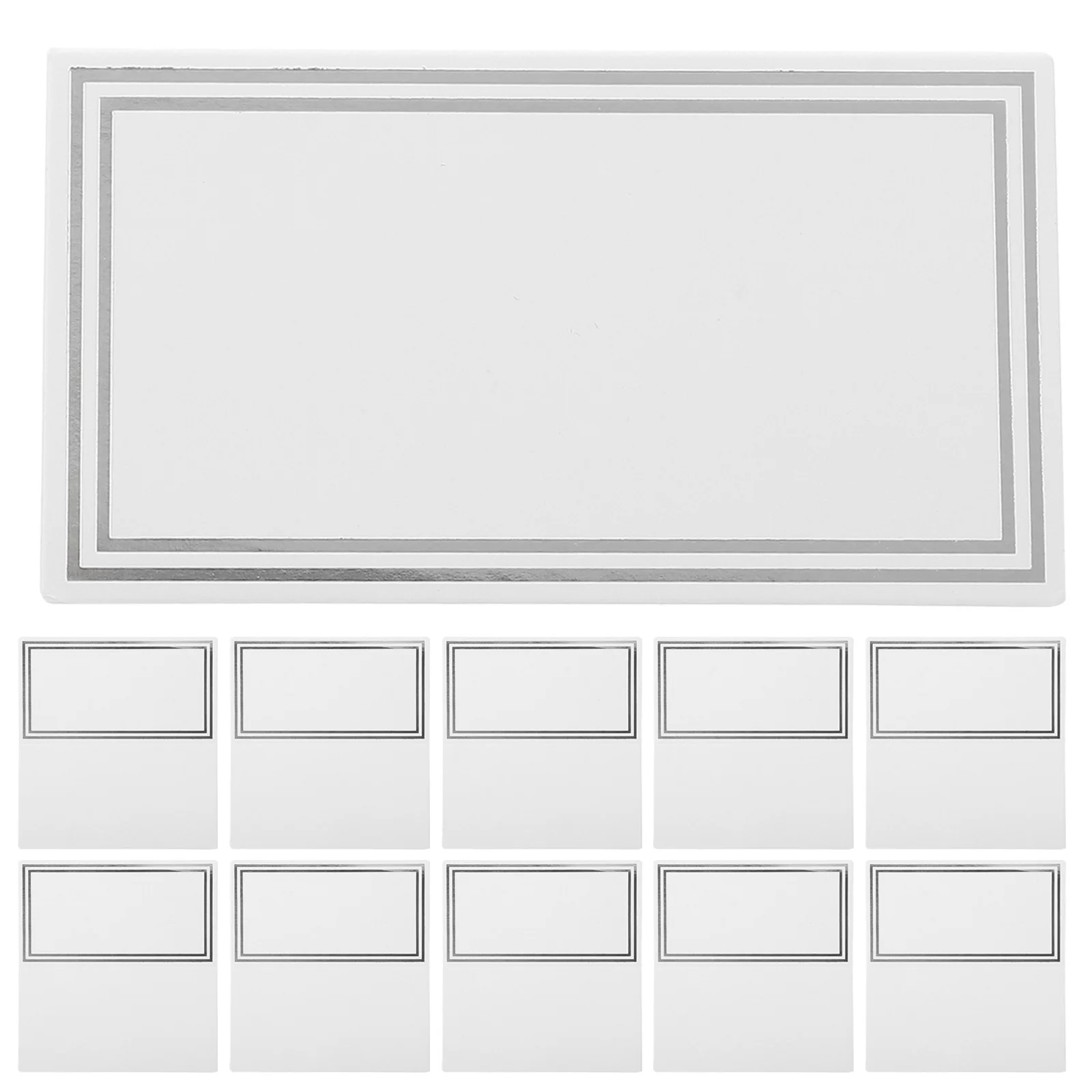 50Pcs Blank Foldable Table Tent Cards Silver Trimmed Place Cards for Wedding Party Banquet Table Number Name Display
50Pcs Blank Foldable Table Tent Cards Silver Trimmed Place Cards for Wedding Party Banquet Table Number Name Display