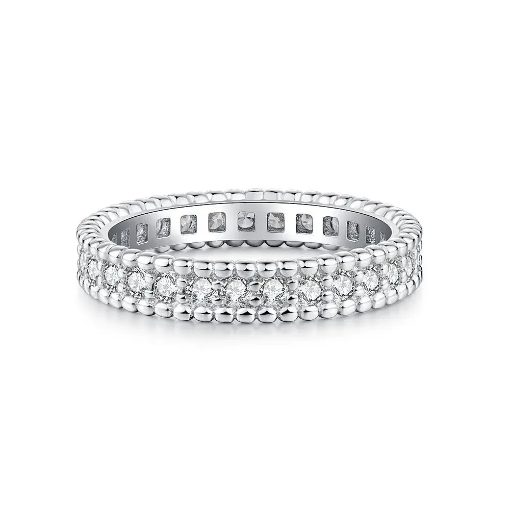 Stylish White Gold Solid Platinum PT950 Ring for Ladies - A Stunning Full - Diamond Design
Stylish White Gold Solid Platinum PT950 Ring for Ladies - A Stunning Full - Diamond Design