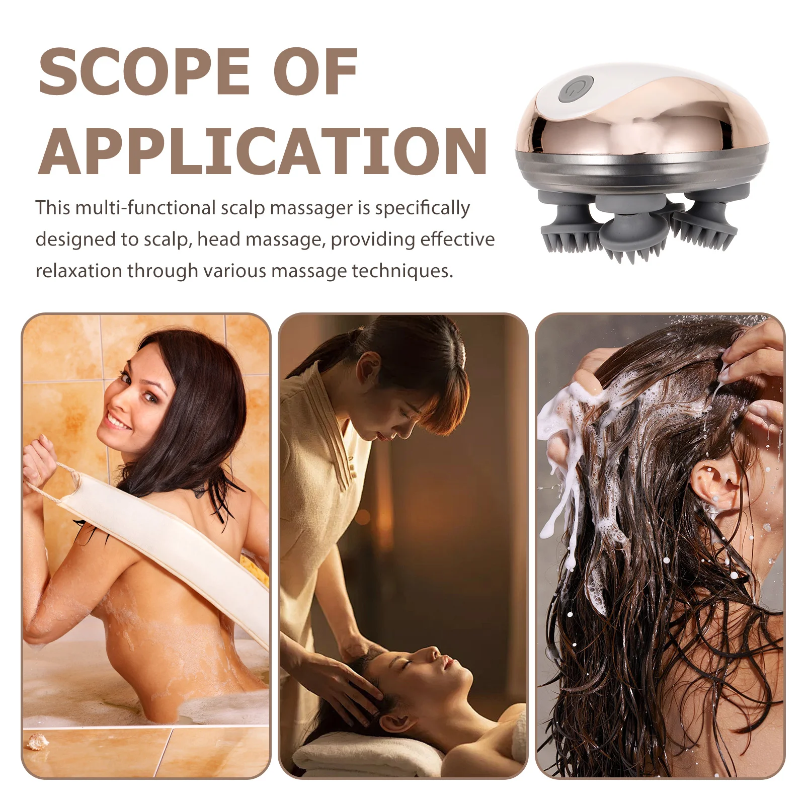 Electric Scalp Massager for Adults Mini Rechargeable Head Massager Portable Relaxing Device for Home Office Travel Use
Electric Scalp Massager for Adults Mini Rechargeable Head Massager Portable Relaxing Device for Home Office Travel Use