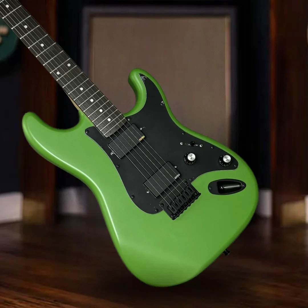 Free Shipping Matte Green Strat 6-string Electric Guitars Black Hardware Active Pickups Satin Finished Accessory Upgrades
Free Shipping Matte Green Strat 6-string Electric Guitars Black Hardware Active Pickups Satin Finished Accessory Upgrades