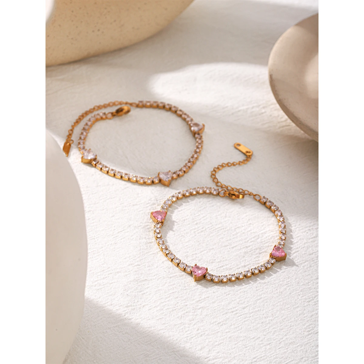 Gold Plated Heart High Quality Bracelet Set Love Bracelet Stainless Steel For Women Zircon Crystal Jewelry Gifts For Girlfriend
Gold Plated Heart High Quality Bracelet Set Love Bracelet Stainless Steel For Women Zircon Crystal Jewelry Gifts For Girlfriend