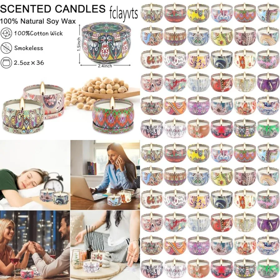 Set of 36 Scented Candles, 2.5 OZ Soy Wax Aromatherapy Candles Gift Set for Valentine's Day Birthday Mother's Thanksgiving Gift
Set of 36 Scented Candles, 2.5 OZ Soy Wax Aromatherapy Candles Gift Set for Valentine's Day Birthday Mother's Thanksgiving Gift