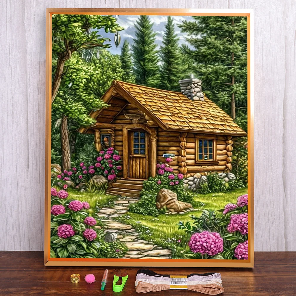 Scenery House In Forest Printed 11CT Cross-Stitch DIY Embroidery Set Handiwork Craft Handmade Painting Stamped Sales Wholesale
Scenery House In Forest Printed 11CT Cross-Stitch DIY Embroidery Set Handiwork Craft Handmade Painting Stamped Sales Wholesale