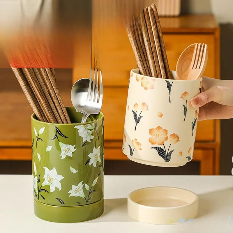 High-End Ceramic Chopsticks Spoon Storage Box Home Kitchen Dining Tableware Organizer New 2026 Model Blue And White Design
High-End Ceramic Chopsticks Spoon Storage Box Home Kitchen Dining Tableware Organizer New 2026 Model Blue And White Design