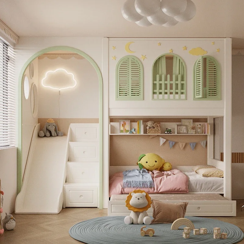 Bunk Bed Bunk Bed Bunk Bed Children's Castle Tree House with Arch Avocado Girl Boy Slide
Bunk Bed Bunk Bed Bunk Bed Children's Castle Tree House with Arch Avocado Girl Boy Slide