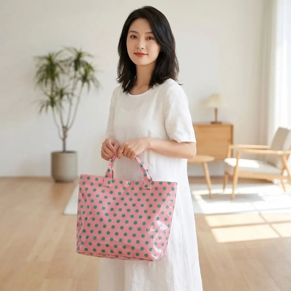 Fashion Large-Capacity Polka Dot Tote Bag Multifunctional Waterproof PVC Handbag Portable Lightweight Beach Bag Swimming
Fashion Large-Capacity Polka Dot Tote Bag Multifunctional Waterproof PVC Handbag Portable Lightweight Beach Bag Swimming