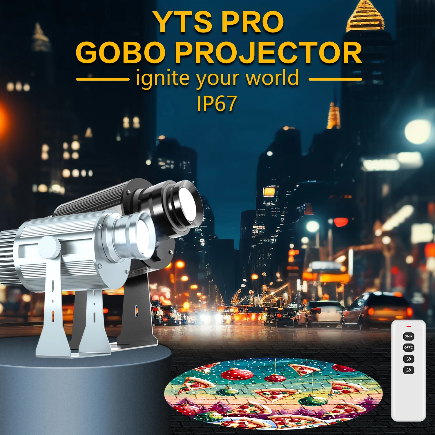 YTS PRO Business Logo Customized Gobo Logo Projector IP67 Waterproof Rotate Indoor Outdoor Shop Door Head Advertising Projection
YTS PRO Business Logo Customized Gobo Logo Projector IP67 Waterproof Rotate Indoor Outdoor Shop Door Head Advertising Projection