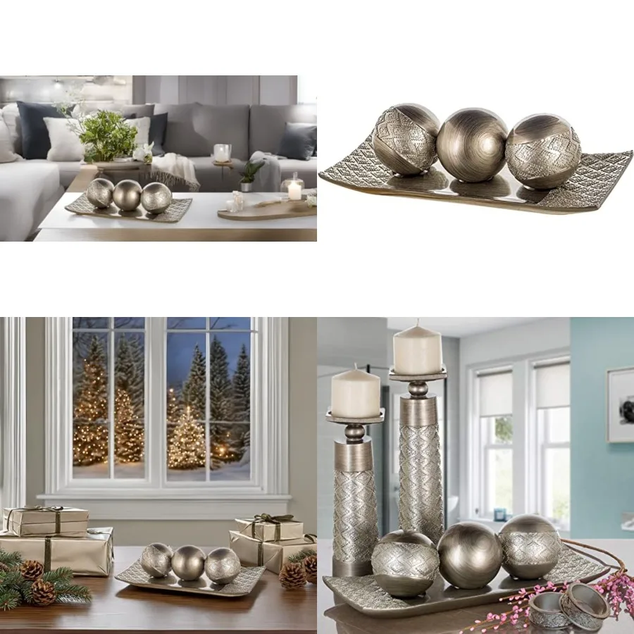 Dublin Decorative Tray and Orbs Balls Set - Centerpiece Bowl with Balls for Dining room Table, Rustic Coffee Table Decor for Li
Dublin Decorative Tray and Orbs Balls Set - Centerpiece Bowl with Balls for Dining room Table, Rustic Coffee Table Decor for Li