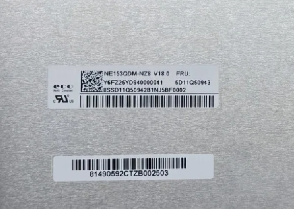 NE153QDM-NZ8 180Hz 15.3'' Laptop LCD Screen Display Panel Matrix 2560x1600 EDP 40 Pins Fru: 5D11Q50943
NE153QDM-NZ8 180Hz 15.3'' Laptop LCD Screen Display Panel Matrix 2560x1600 EDP 40 Pins Fru: 5D11Q50943