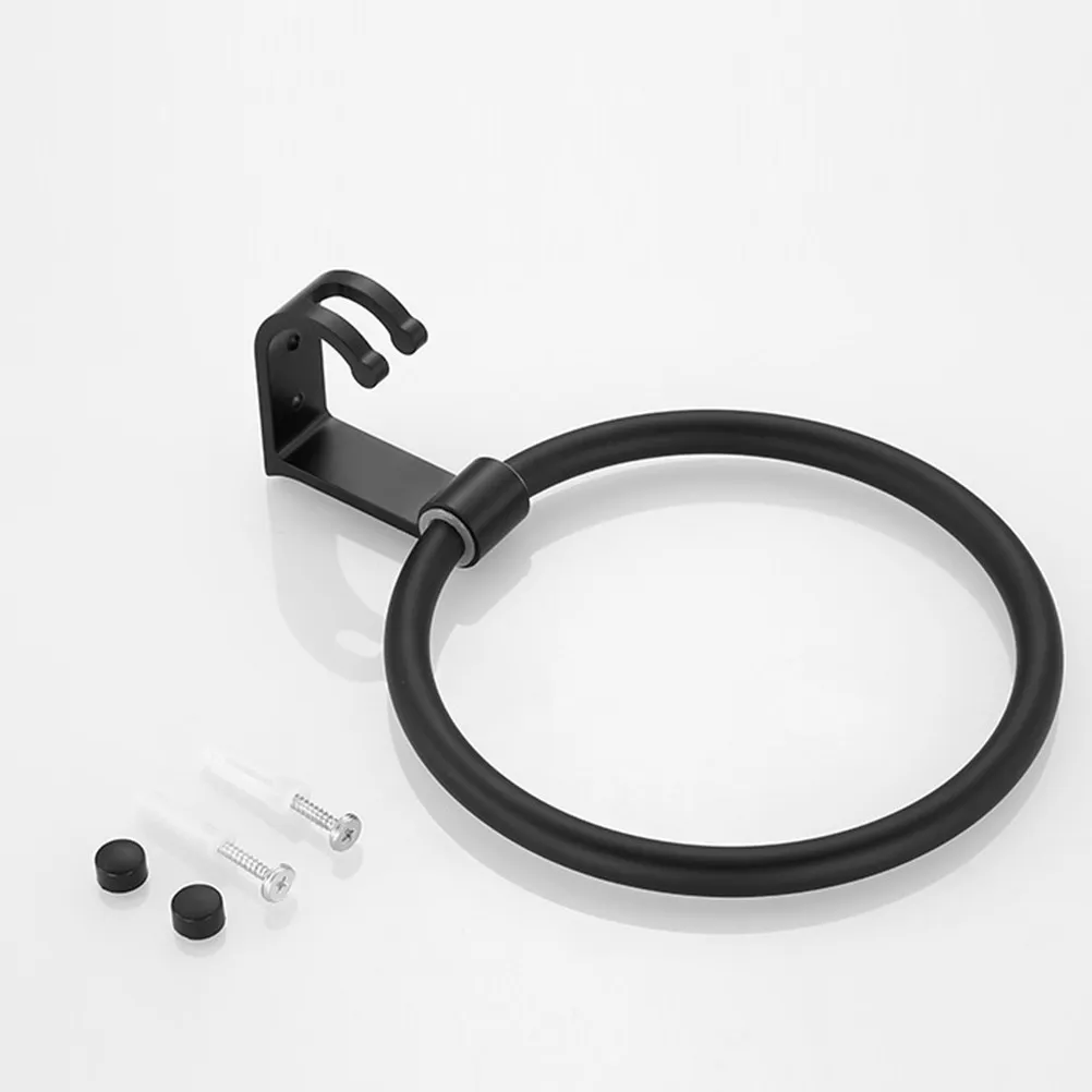 1Pcs Aluminum Towel Ring Thick Solid Bathroom Supply Black Corrosion Resistant Waterproof Round Hook Towel Ring
1Pcs Aluminum Towel Ring Thick Solid Bathroom Supply Black Corrosion Resistant Waterproof Round Hook Towel Ring