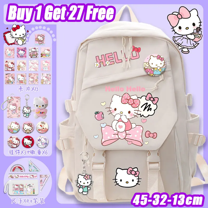 Рюкзак Sanrio Hello Kitty из нейлонового материала с защитой от гребня, легкий, вместительный, ценный, молодежный школьный рюкзак
Рюкзак Sanrio Hello Kitty из нейлонового материала с защитой от гребня, легкий, вместительный, ценный, молодежный школьный рюкзак