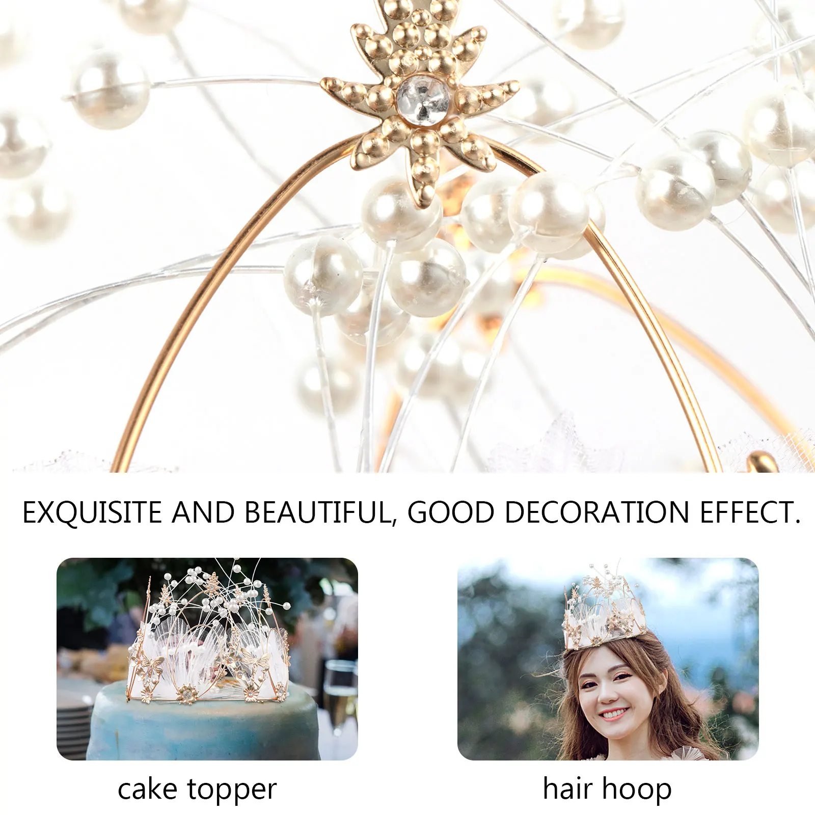 Crown Shape Cake Decoration Fairy Charming Pearl Cute Topper For Wedding Party Bridal Crown Lovely Headwear Hollow Lace Design
Crown Shape Cake Decoration Fairy Charming Pearl Cute Topper For Wedding Party Bridal Crown Lovely Headwear Hollow Lace Design