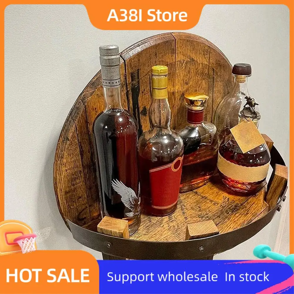 A38I Handcrafted Liquor Bottle Display, Wall Mounted Whiskey Barrel Shelf, Vintage Round Wine Rack Whisky Display
A38I Handcrafted Liquor Bottle Display, Wall Mounted Whiskey Barrel Shelf, Vintage Round Wine Rack Whisky Display
