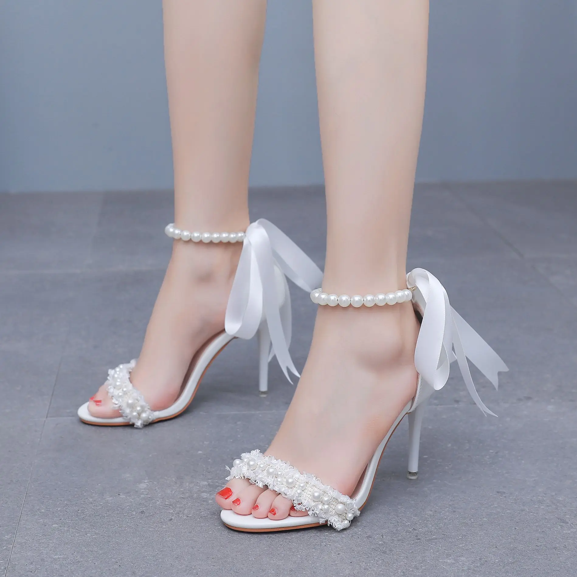 Women's Pearl Stiletto Heels Sandals Sexy Open Bridal Wedding Party Dressy heels Shoes
Women's Pearl Stiletto Heels Sandals Sexy Open Bridal Wedding Party Dressy heels Shoes