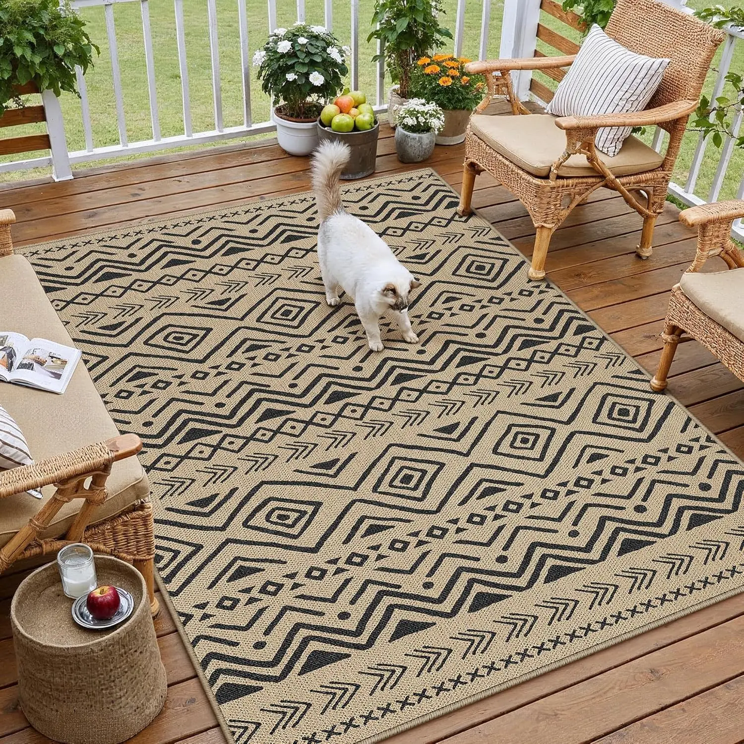 4x6 Easy Jute Outdoor Rug Black Boho Indoor Outdoor Area Rug Farmhouse Patio Carpet for Backyard, Patio, Porch, Living Room,
4x6 Easy Jute Outdoor Rug Black Boho Indoor Outdoor Area Rug Farmhouse Patio Carpet for Backyard, Patio, Porch, Living Room,