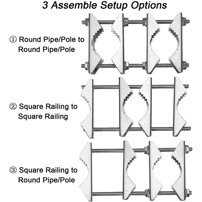 AA08-3 Pack Double Antenna Mast Clamp V Jaw Block 5.5Inch Bolts,Anti-Rust Heavy Duty Pole To Pole Mounting Kit Bracket Holder
AA08-3 Pack Double Antenna Mast Clamp V Jaw Block 5.5Inch Bolts,Anti-Rust Heavy Duty Pole To Pole Mounting Kit Bracket Holder