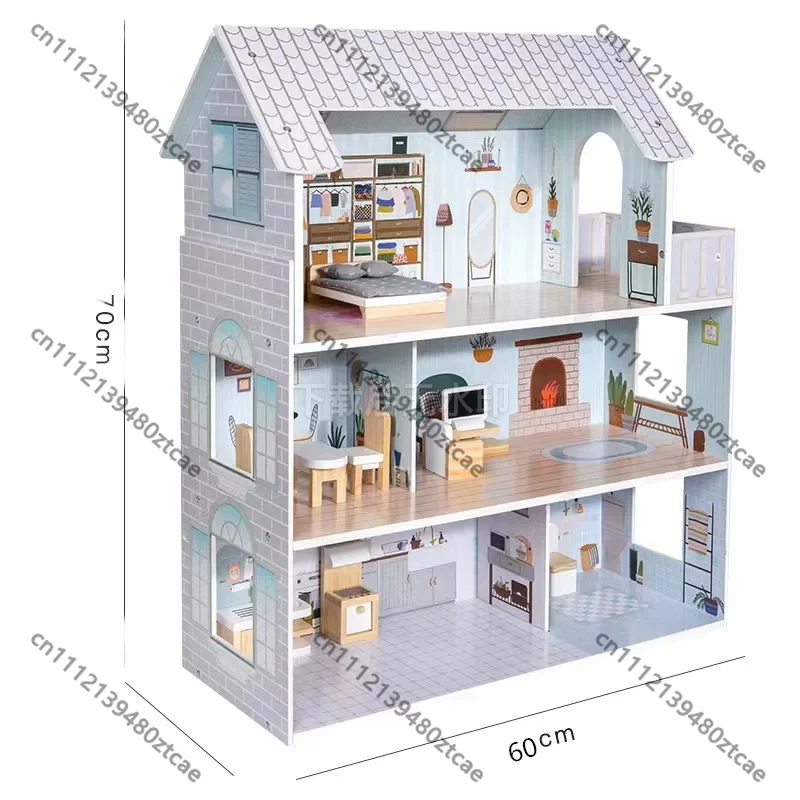 3 Storey Wooden Villa Doll House Nordic Simulation Kids Playhouse Birthday Gift Toy
3 Storey Wooden Villa Doll House Nordic Simulation Kids Playhouse Birthday Gift Toy