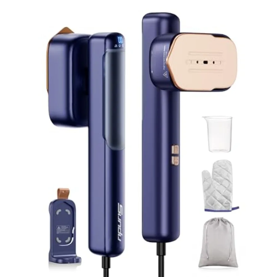 Steamer for Clothes, Portable 2-in-1 Travel SteamerandIron, 15s Fast Heat-up, 100ml Water Tank, Ironing Gloves, 25 Min Powerful
Steamer for Clothes, Portable 2-in-1 Travel SteamerandIron, 15s Fast Heat-up, 100ml Water Tank, Ironing Gloves, 25 Min Powerful