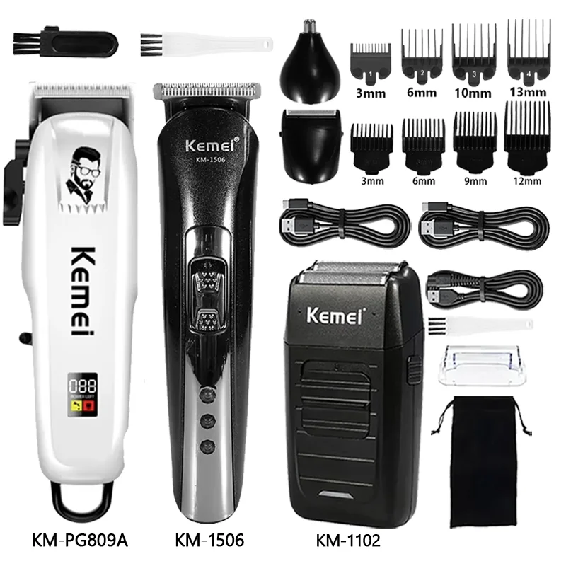 Машинка для стрижки волос Kemei Km-PG809A Km-1506 Km-1102, парикмахерская машина для стрижки волос, машинка для стрижки волос, аккумуляторная бритва для ухода за волосами
Машинка для стрижки волос Kemei Km-PG809A Km-1506 Km-1102, парикмахерская машина для стрижки волос, машинка для стрижки волос, аккумуляторная бритва для ухода за волосами