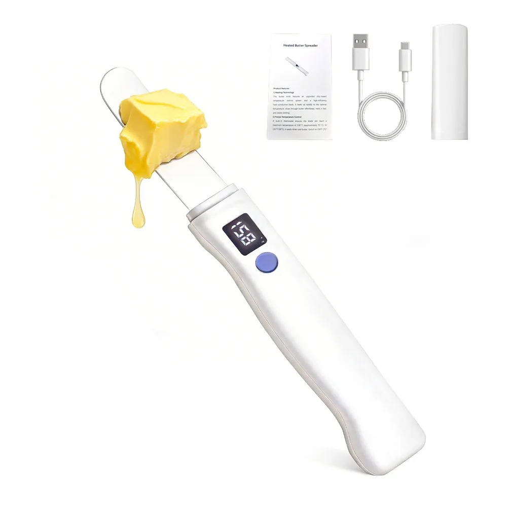 Rechargeable Heating Butter Spatula Waterproof Washable Butter Spreader Melt Quickly Scald-proof Cold Butter Cutter Toast
Rechargeable Heating Butter Spatula Waterproof Washable Butter Spreader Melt Quickly Scald-proof Cold Butter Cutter Toast