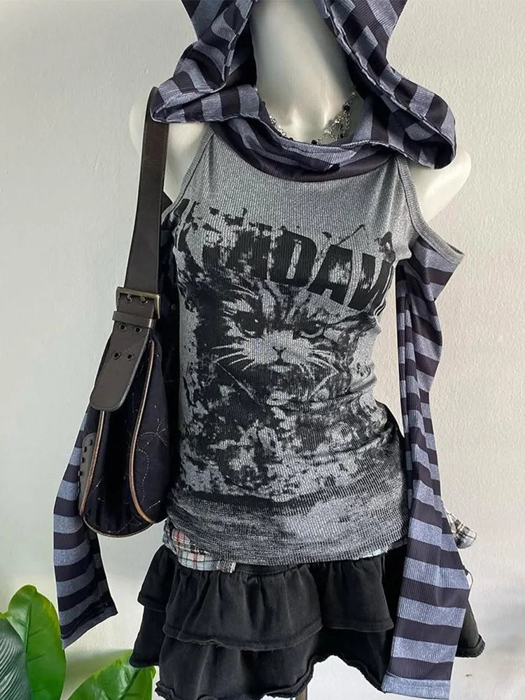 Футболка с принтом в стиле панк Y2K для женщин, винтажная, с длинным рукавом, с вырезами, в стиле Харадзюку, уличная одежда, в полоску, пэчворк, облегающая, с капюшоном, весенние топы
Футболка с принтом в стиле панк Y2K для женщин, винтажная, с длинным рукавом, с вырезами, в стиле Харадзюку, уличная одежда, в полоску, пэчворк, облегающая, с капюшоном, весенние топы