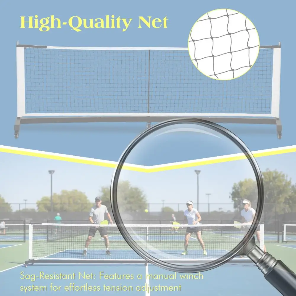 Heavy Duty Pickleball Net with Wheels Aluminum Tube Pickleball Net Professional Pickle Ball Game Net Stand for Courts Indoor Gym
Heavy Duty Pickleball Net with Wheels Aluminum Tube Pickleball Net Professional Pickle Ball Game Net Stand for Courts Indoor Gym