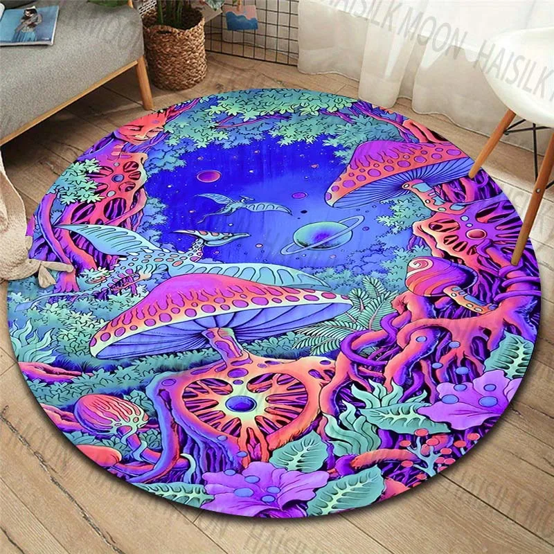 Psychedelic Mushroom Round Carpet for Living Room Area Rugs Kids Carpets Soft Anti-slip Floor Mat for Party Club Decor Carpet
Psychedelic Mushroom Round Carpet for Living Room Area Rugs Kids Carpets Soft Anti-slip Floor Mat for Party Club Decor Carpet