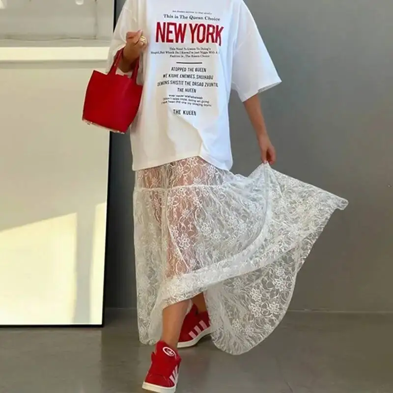 Women Y2K Lace Midi Skirt Sheer Mesh Floral Vintage Boho Elastic High Waist See Through Flowy Skirts Holiday Beach Clubwear
Women Y2K Lace Midi Skirt Sheer Mesh Floral Vintage Boho Elastic High Waist See Through Flowy Skirts Holiday Beach Clubwear