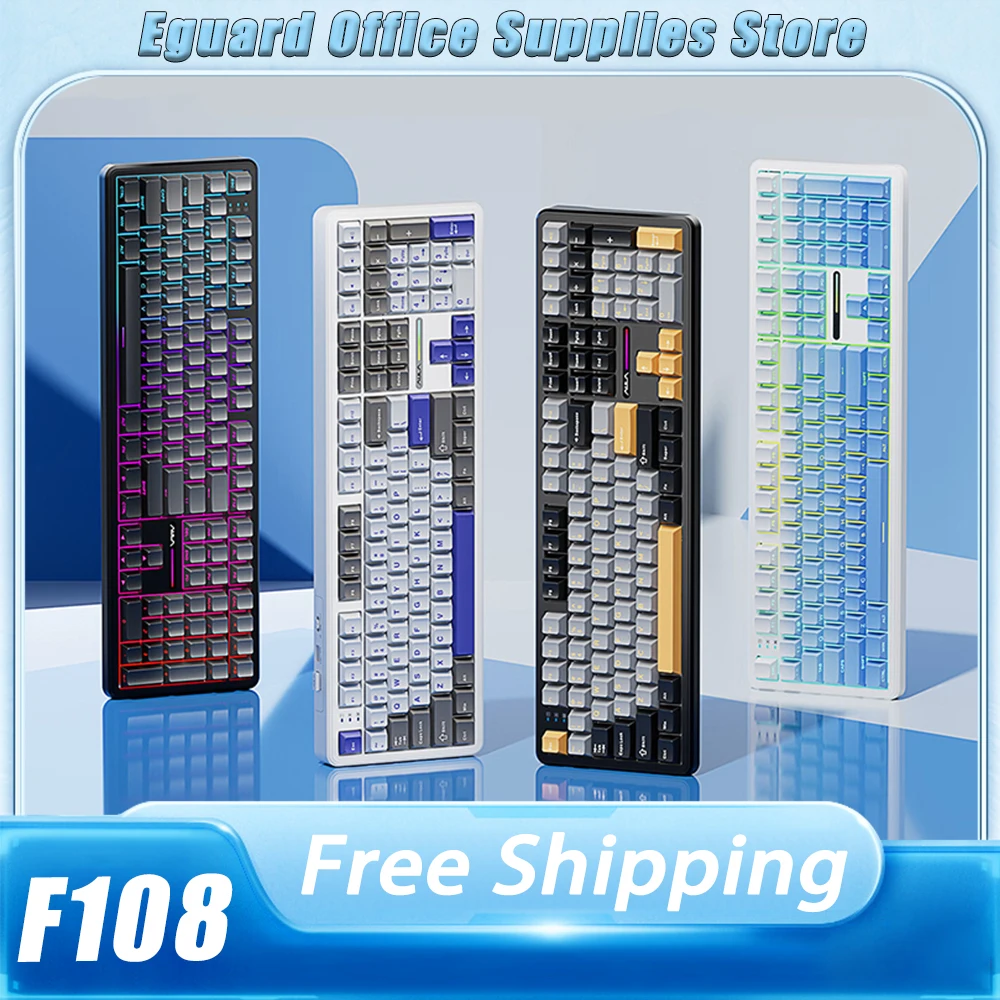 Aula F108 Mechanical Keyboard Wireless Tri Mode 108keys Pbt Hot Plug Rgb Long Battery Life Customized Gaming Keyboard Laptops
Aula F108 Mechanical Keyboard Wireless Tri Mode 108keys Pbt Hot Plug Rgb Long Battery Life Customized Gaming Keyboard Laptops