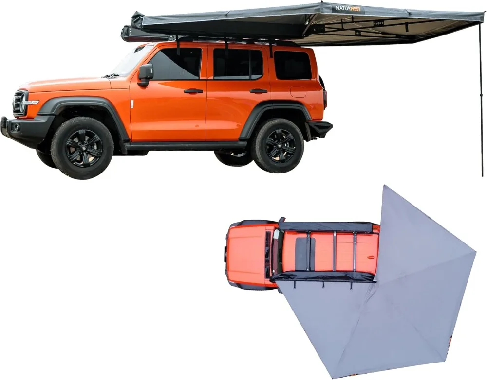 270 Degree Vehicle-Side Awning Gray 1000G PVC Travel Cover, 3-Color LED Lights, Brackets and Hardware Included(Left Side)
270 Degree Vehicle-Side Awning Gray 1000G PVC Travel Cover, 3-Color LED Lights, Brackets and Hardware Included(Left Side)