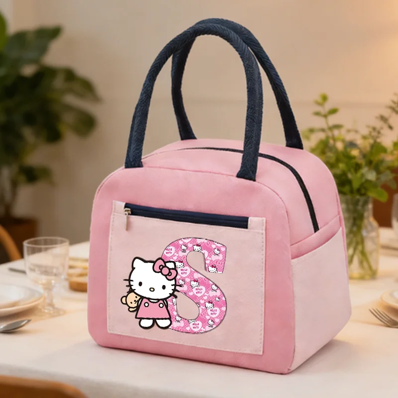 Сумка для обеда Hello Kitty, детский термохолодильник для девочек, милый мультяшный ланч-бокс с буквами A-Z, большая вместительная школьная офисная сумка для пикника
Сумка для обеда Hello Kitty, детский термохолодильник для девочек, милый мультяшный ланч-бокс с буквами A-Z, большая вместительная школьная офисная сумка для пикника
