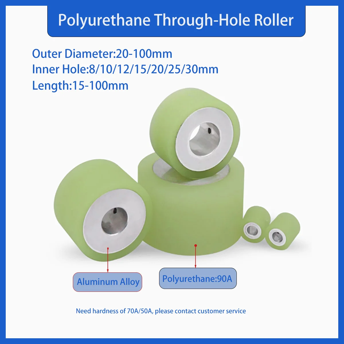 OD 20-50mm Wear Resistant Polyurethane Through-Hole Roller Motor Drive Wheel Active Rubber Wheel Power Transmission /Guide Wheel
OD 20-50mm Wear Resistant Polyurethane Through-Hole Roller Motor Drive Wheel Active Rubber Wheel Power Transmission /Guide Wheel