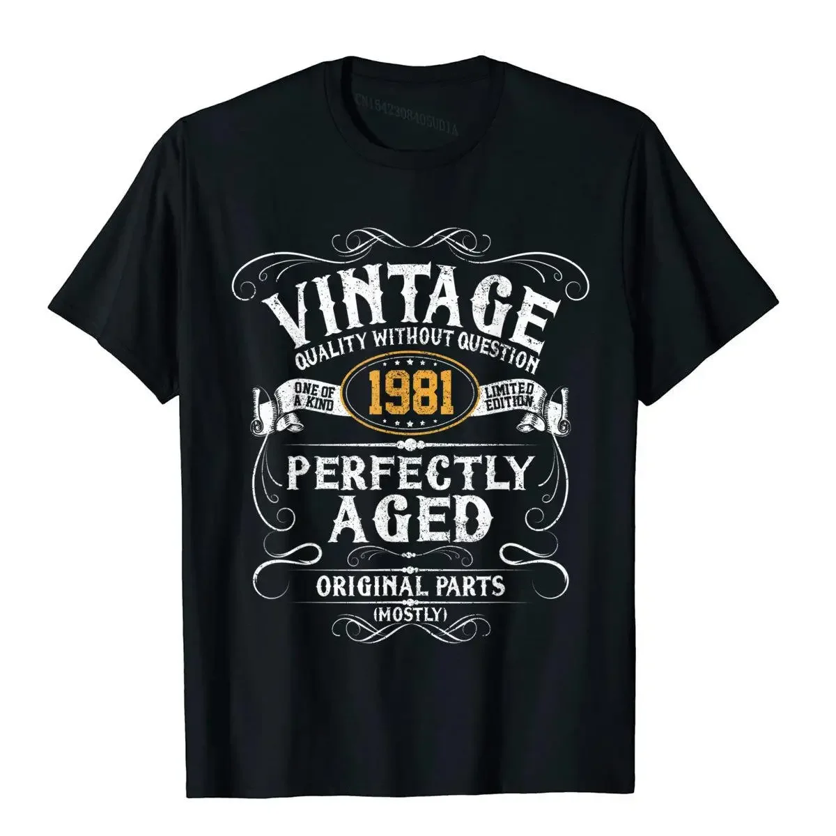 Mens 40th Birthday Funny Gift Vintage 1981 Original Parts T-Shirt Party Tees Cotton Men T Shirts Printed On High Quality
Mens 40th Birthday Funny Gift Vintage 1981 Original Parts T-Shirt Party Tees Cotton Men T Shirts Printed On High Quality