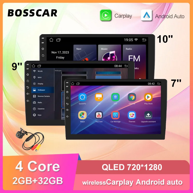 BOSSCAR 2Din Car Android Radio Multimedia Player Android11 7/9/10" Inch GPS Navigation for Toyota Volkswagen Hyundai Nissan Kia
BOSSCAR 2Din Car Android Radio Multimedia Player Android11 7/9/10" Inch GPS Navigation for Toyota Volkswagen Hyundai Nissan Kia
