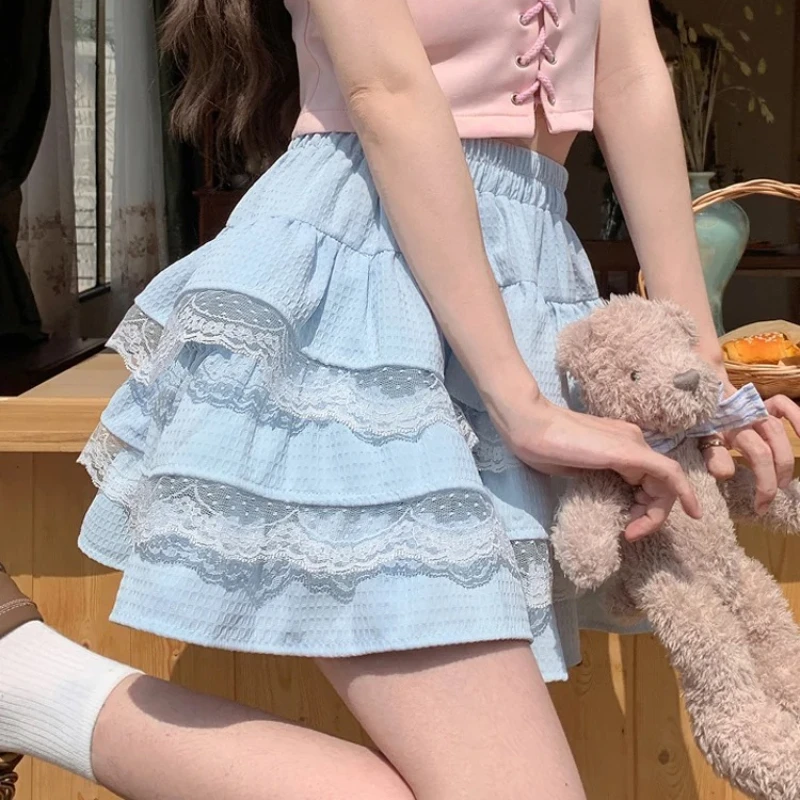 Japanese Sweet Chiffon Lolita Blue Yellow A-Line 2025 Ruffles Above Mini Skirt Women'S Spring Summer High Waist Kawaii sdff2
Japanese Sweet Chiffon Lolita Blue Yellow A-Line 2025 Ruffles Above Mini Skirt Women'S Spring Summer High Waist Kawaii sdff2
