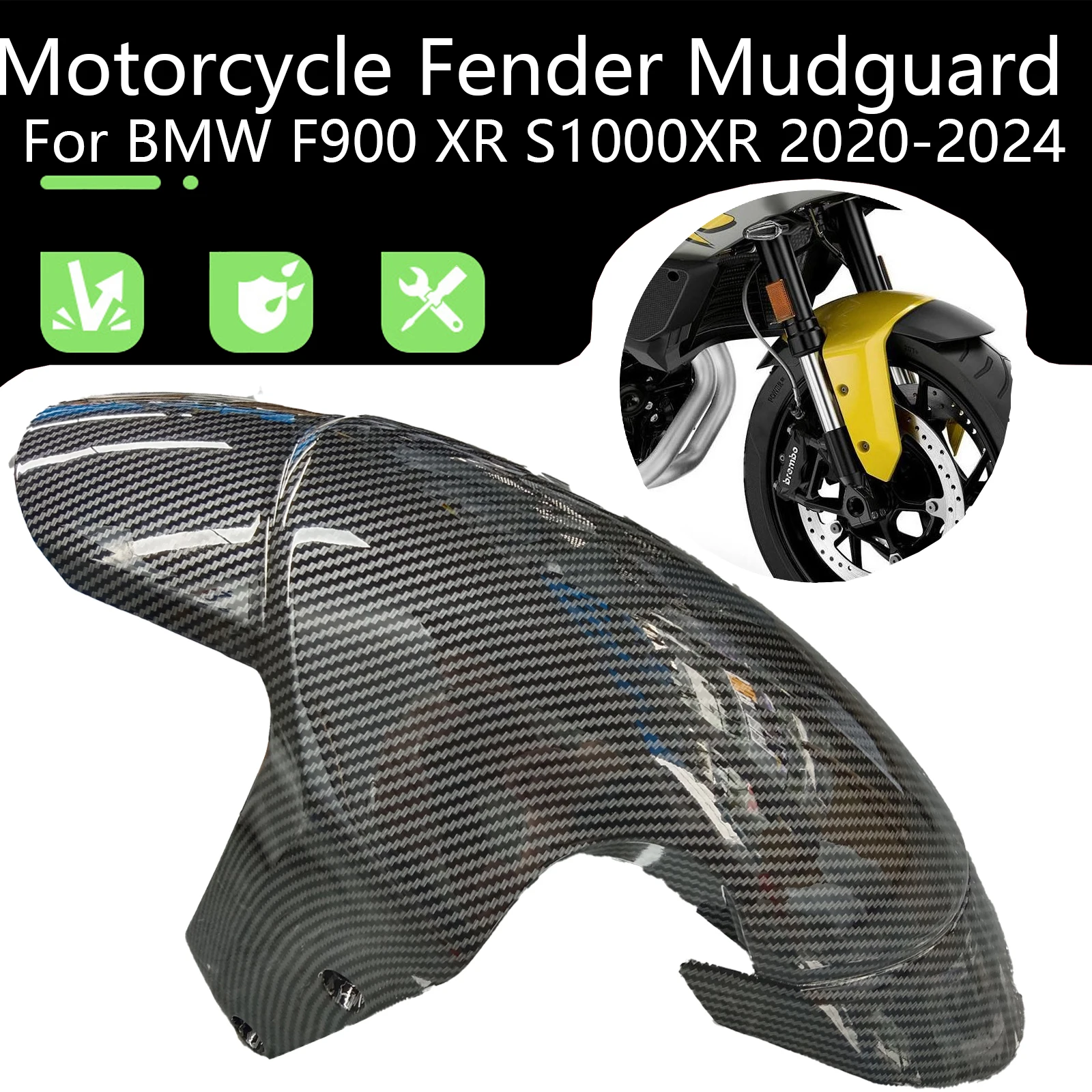 For BMW F900XR S1000XR 2020-2024 Motorcycle Accessories ABS Carbon Front Wheel Hugger Fender Mudguard Splash Guard Fairing Cover
For BMW F900XR S1000XR 2020-2024 Motorcycle Accessories ABS Carbon Front Wheel Hugger Fender Mudguard Splash Guard Fairing Cover