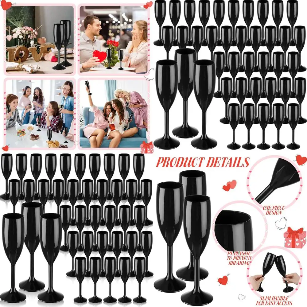 Набор из 40 небьющихся акриловых бокалов для шампанского (6 унций), идеально подходят для свадеб и вечеринок (черные)
Набор из 40 небьющихся акриловых бокалов для шампанского (6 унций), идеально подходят для свадеб и вечеринок (черные)