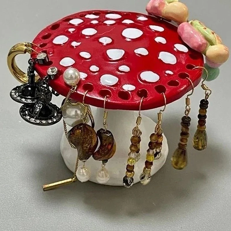 Fashion Mushroom Shape Earring Holder 26 Holes Earrings Storage Rack Display Rack Home Desktop Ornament Stand Resin Organizer
Fashion Mushroom Shape Earring Holder 26 Holes Earrings Storage Rack Display Rack Home Desktop Ornament Stand Resin Organizer