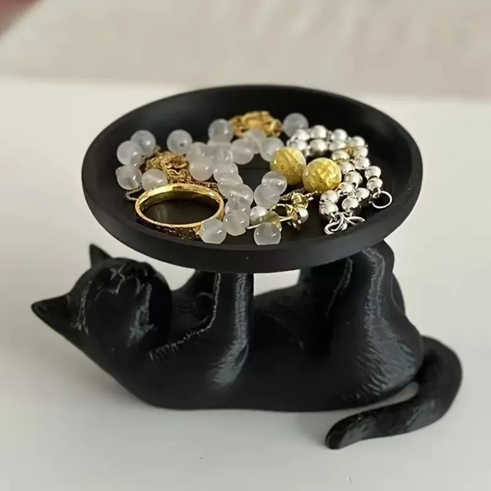 Fun Cat Shape Cat Jewelry Tray Large Capacity Black Jewelry Storage Tray Save Space Decoration Mini Key Tray Ring Display
Fun Cat Shape Cat Jewelry Tray Large Capacity Black Jewelry Storage Tray Save Space Decoration Mini Key Tray Ring Display